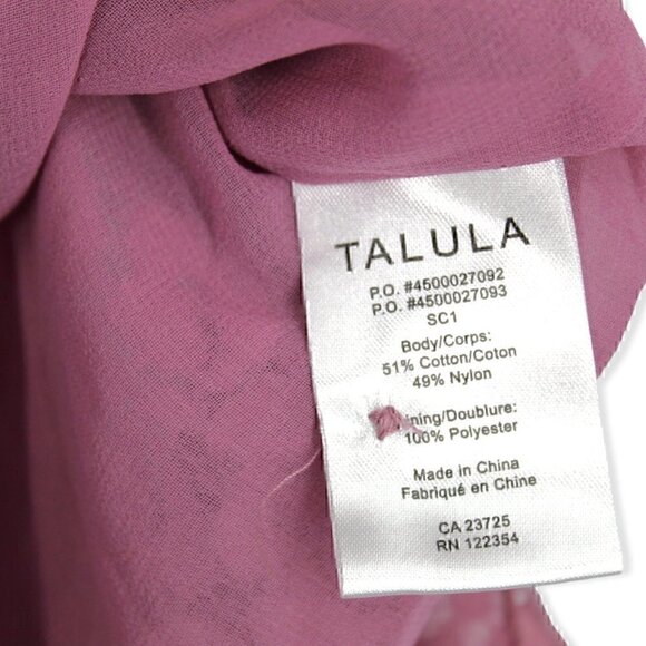 Aritzia Pink Talula Lace Blouse Short Sleeve Keyhole XS - Picture 3 of 4